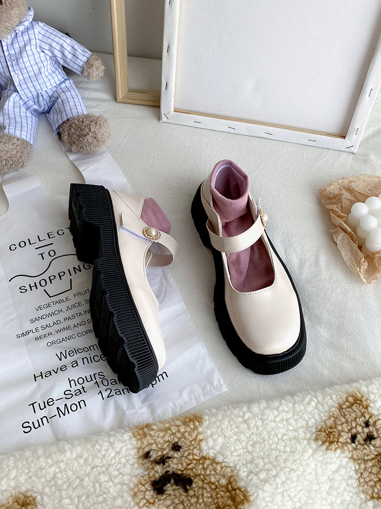 British Small Leather Shoes Wild Gentle Mary Jane Japanese Jk Platform Fairy Style Single Shoes