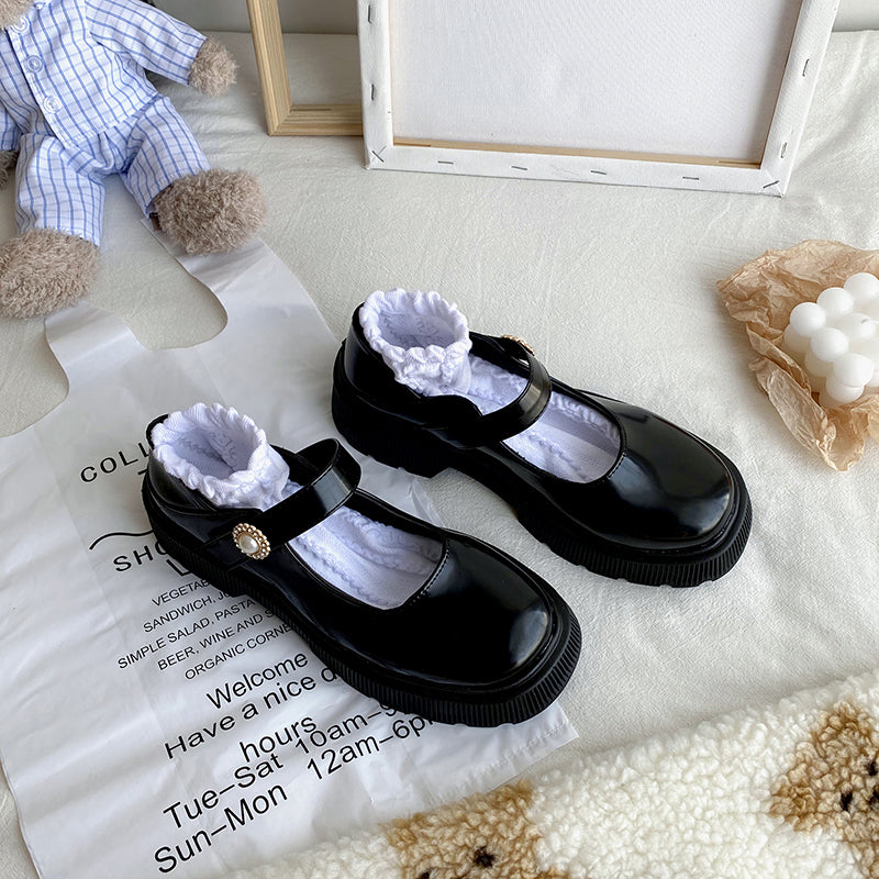 British Small Leather Shoes Wild Gentle Mary Jane Japanese Jk Platform Fairy Style Single Shoes