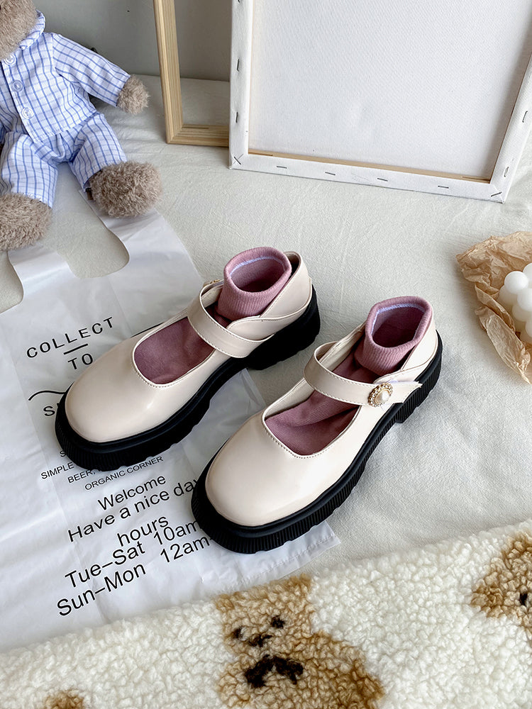 British Small Leather Shoes Wild Gentle Mary Jane Japanese Jk Platform Fairy Style Single Shoes