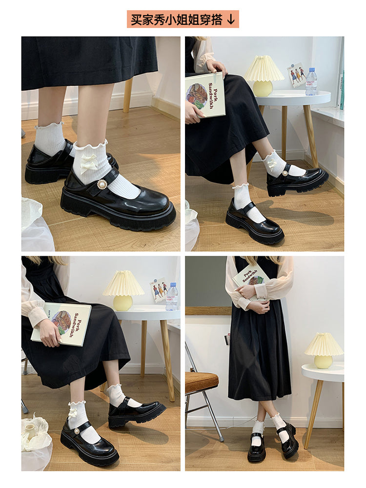 British Small Leather Shoes Wild Gentle Mary Jane Japanese Jk Platform Fairy Style Single Shoes